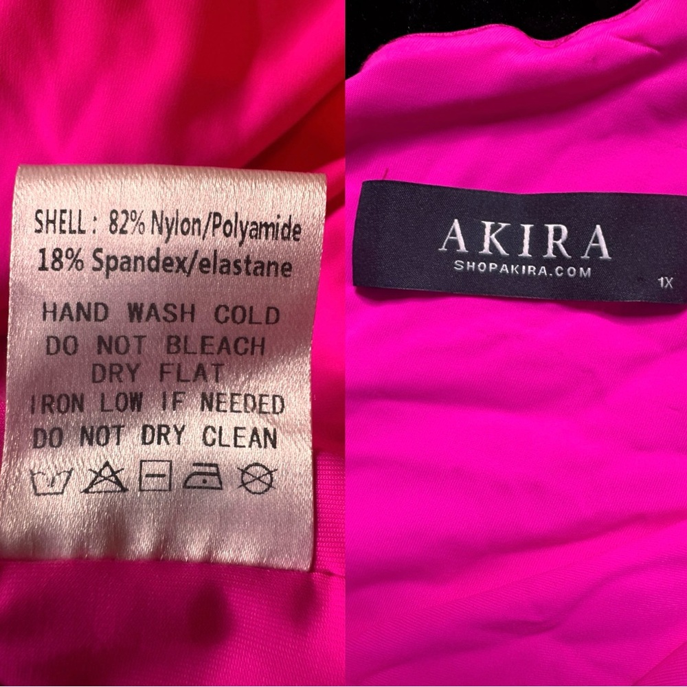 AKIRA BRING THE DRAMA ONE SLEEVE FEATHER DRESS. SIZE XL - Picture 16 of 16